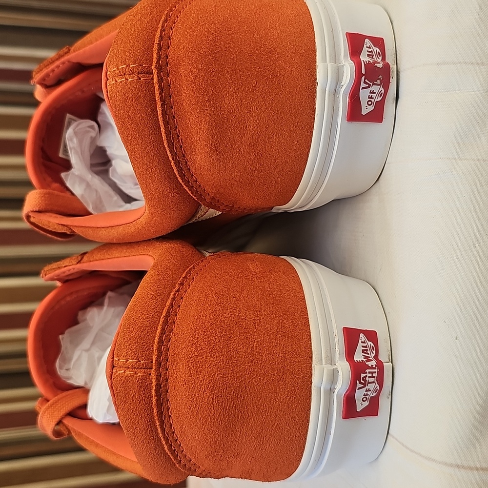 Vans Bold Orange Suede Shoes - Picture 4 of 12